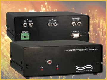 Gigabit ST Duplex Fiber Optic Switch with Contact Control Remote Port, Model 6289